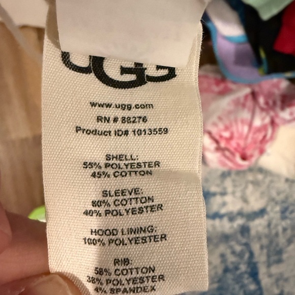 UGG Kayla Quilted Hoodie Oatmeal Heather Color - Picture 7 of 11